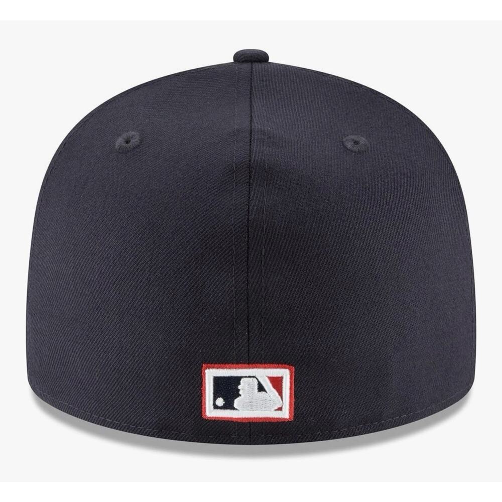 Men's New Era Navy Cleveland Indians Cooperstown Collection Wool 59FIFTY 6 7/8 - Picture 6 of 8